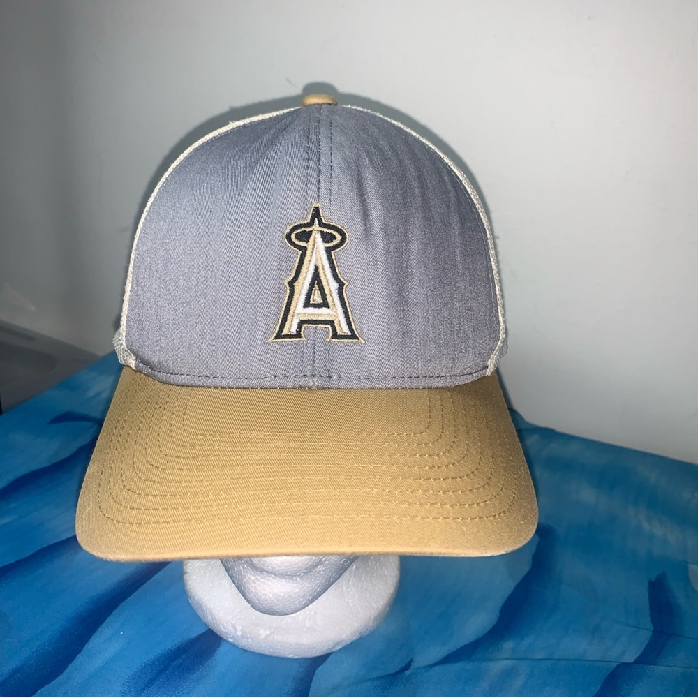Los Angeles Angels SnapBack Hat Baseball Cap Khaki/Grey/Beige Pacific Headwear